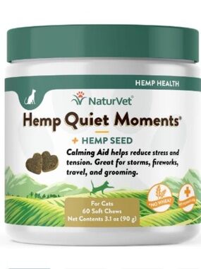 NaturVet Hemp Quiet Moments Calming Soft Cat Chews